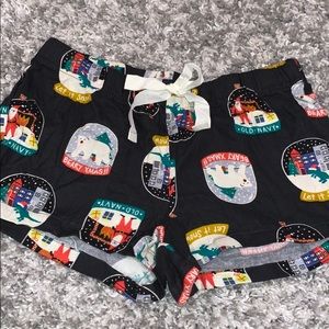 old navy christmas pajama shorts
